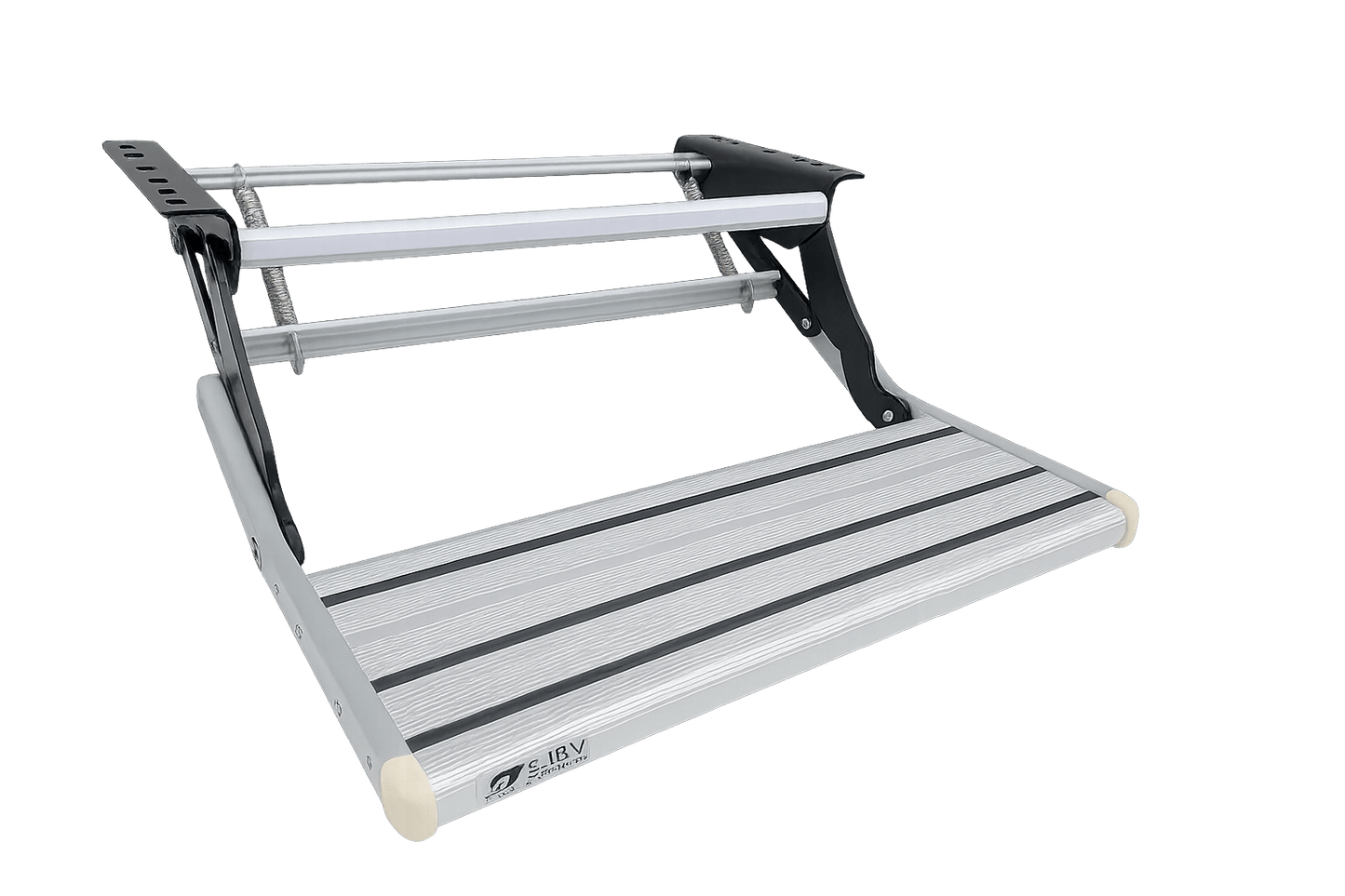 RV Caravan Fold Up Step with LED Light | Van DIY