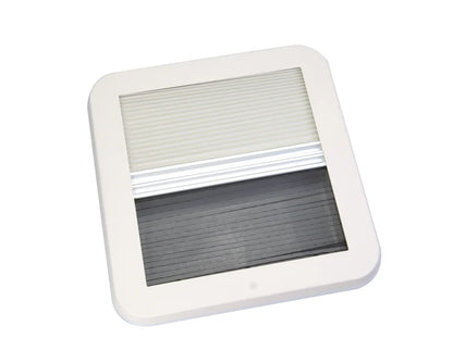 SJRV Caravan Skylight 400 × 400mm – 3-Level LED, Blind & Flyscreen