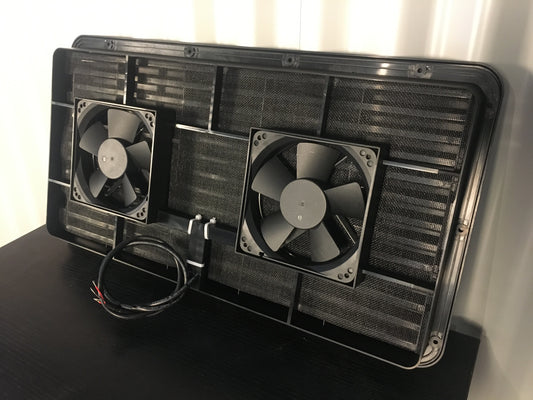 12V fridge vent for caravans | FV3000 (built in fans) | White or Black