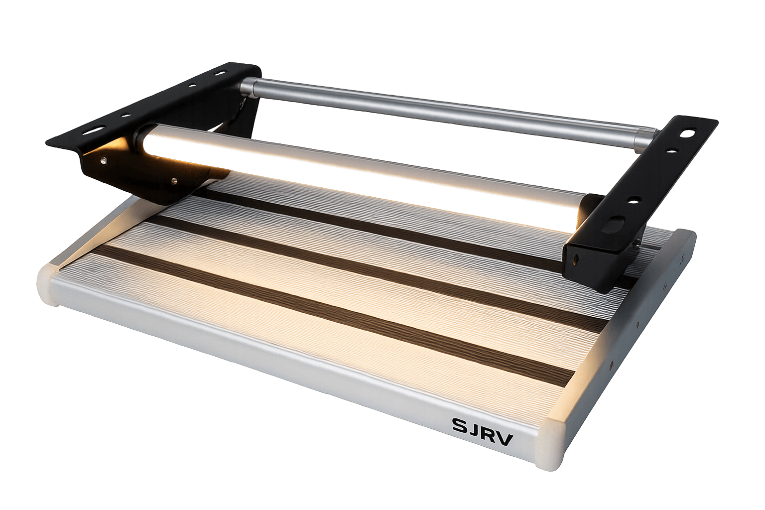 RV Caravan Fold Up Step with LED Light | Van DIY