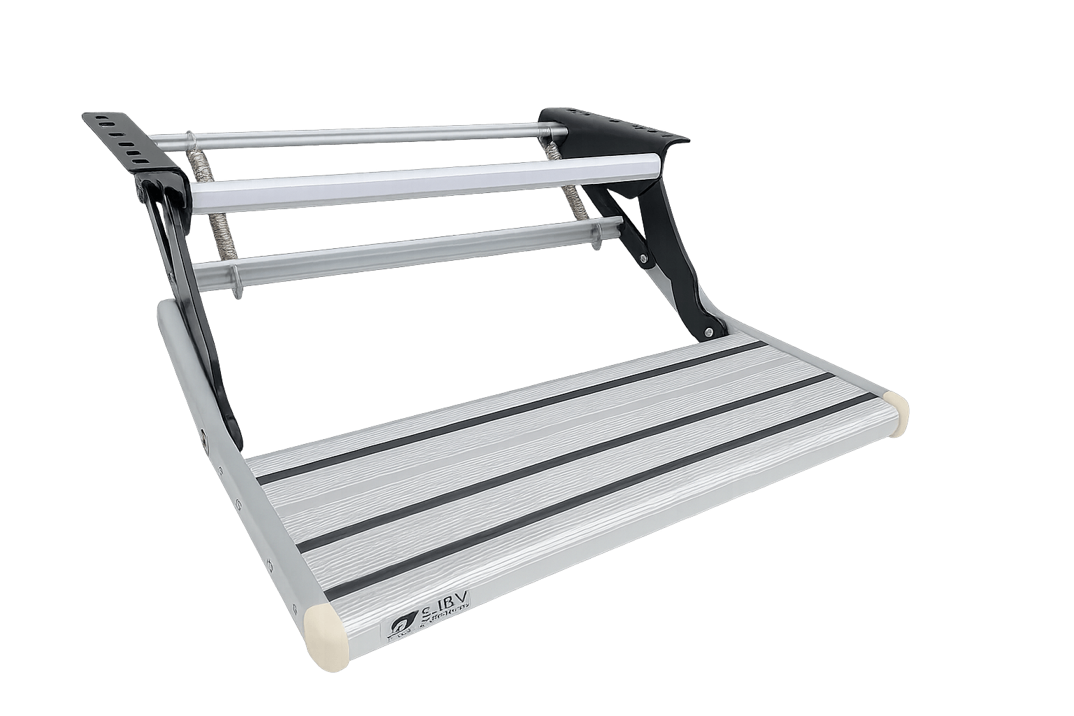 RV Caravan Fold Up Step with LED Light | Van DIY