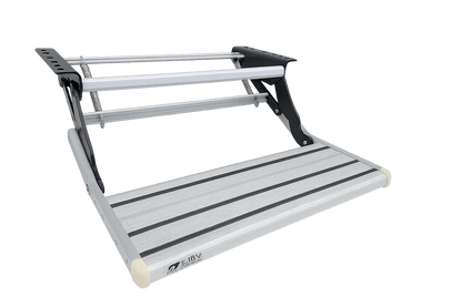 RV Caravan Fold Up Step with LED Light | Van DIY
