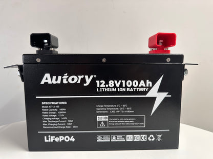 12V Lithium Battery with metal Case | SJRV Premium Hi Output 100A